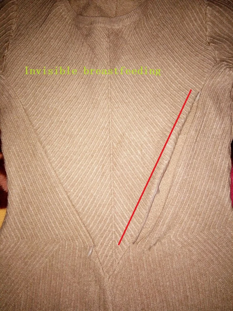 Футболка с длинным рукавом для грудного вскармливания Осень зима топы кормящих