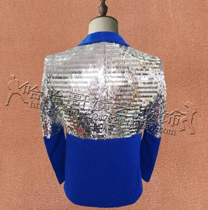 Бело синяя одежда мужские костюмы дизайнерские для мужчин сценические певицы