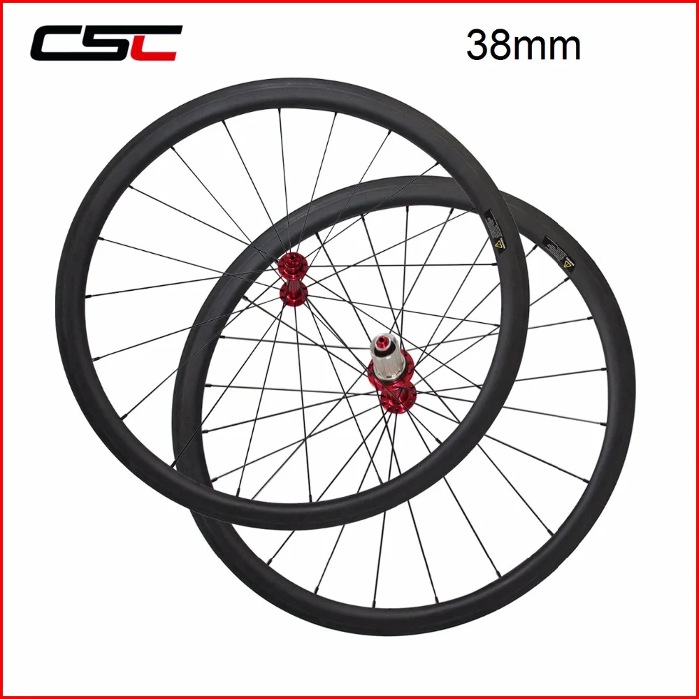 Бескамерные Углеродные дорожные колеса 38 мм 50 60 Aero Wheelset u-образные диффузные