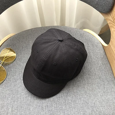 Высокое качество унисекс хлопок уличная короткая бейсболка Snapback модные спортивные шапки для мужчин и женщин Кепка - Цвет: black