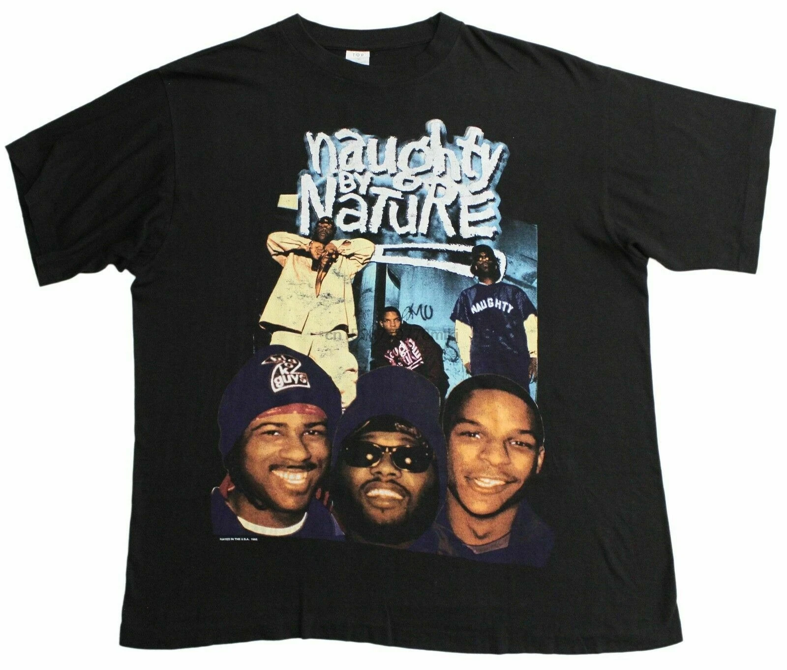 Naughty By Nature 1995 редкая футболка Vtg Rap хип-хоп Fugees Sade Selena Новые Топы 2019 Мужская с