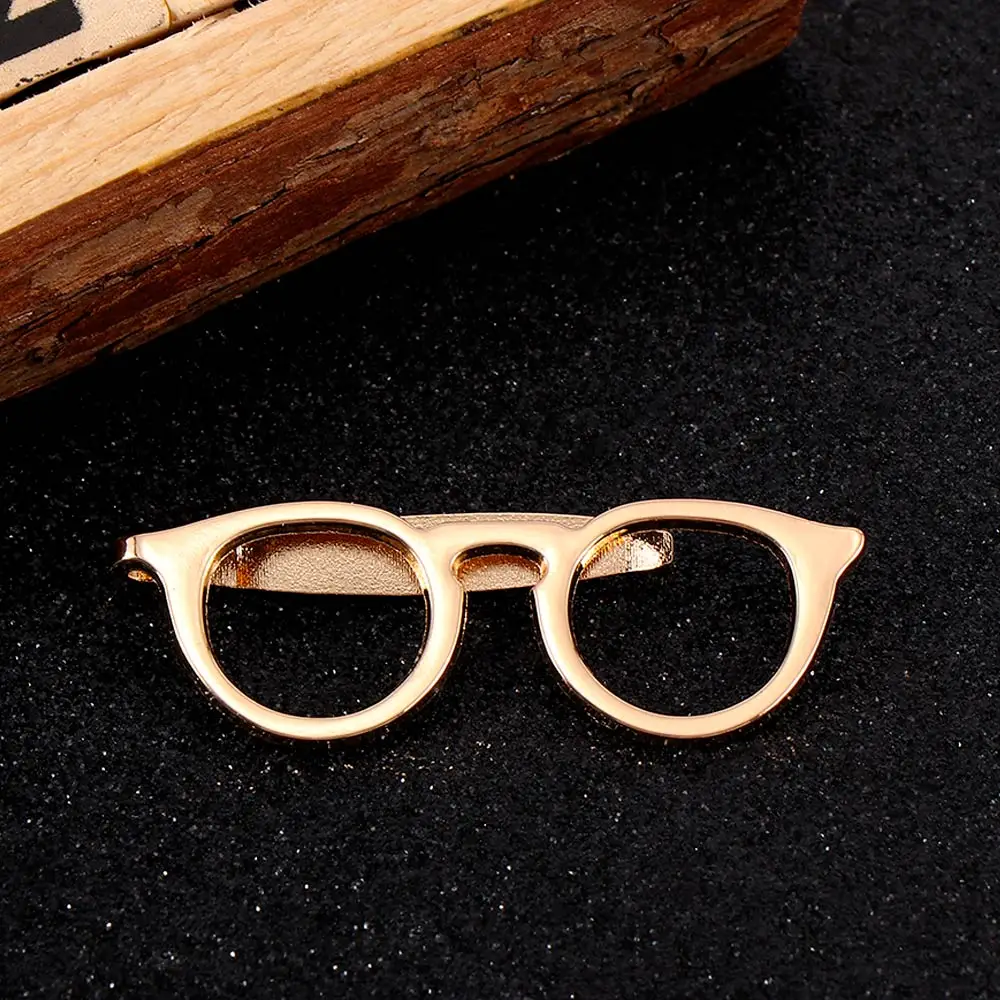 Зажим для галстука форма очков металлический зажим мужские очки коммерческие