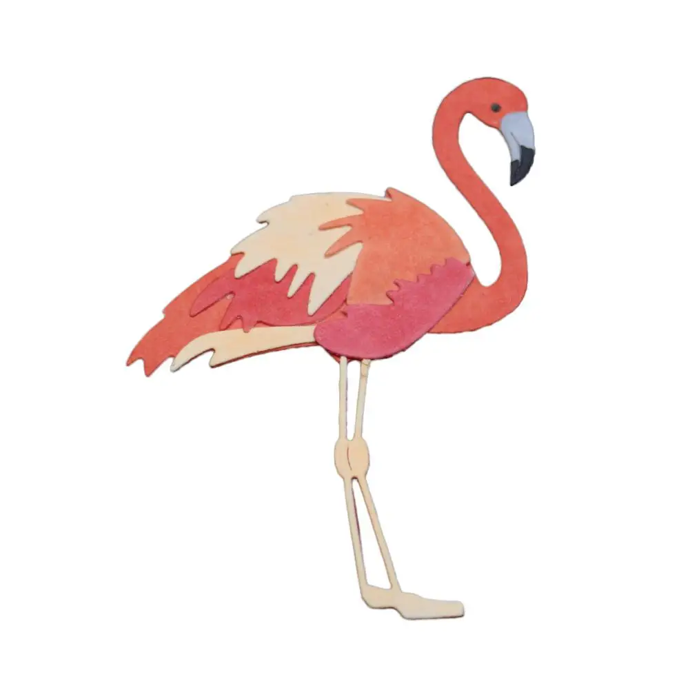 Фламинго головоломка Шаблон Резки штампы для DIY карты делая скрап заказ тиснение