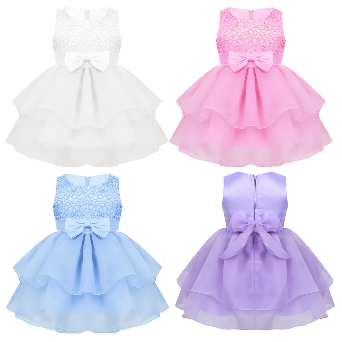 Iiniim/нарядное платье для новорожденных девочек кружевное с бантом Vestidos