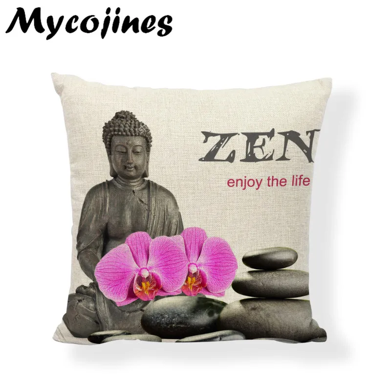Романтическая подушка в виде бабочки Будды и мрамора лотоса Чехол 43*43 см стиле