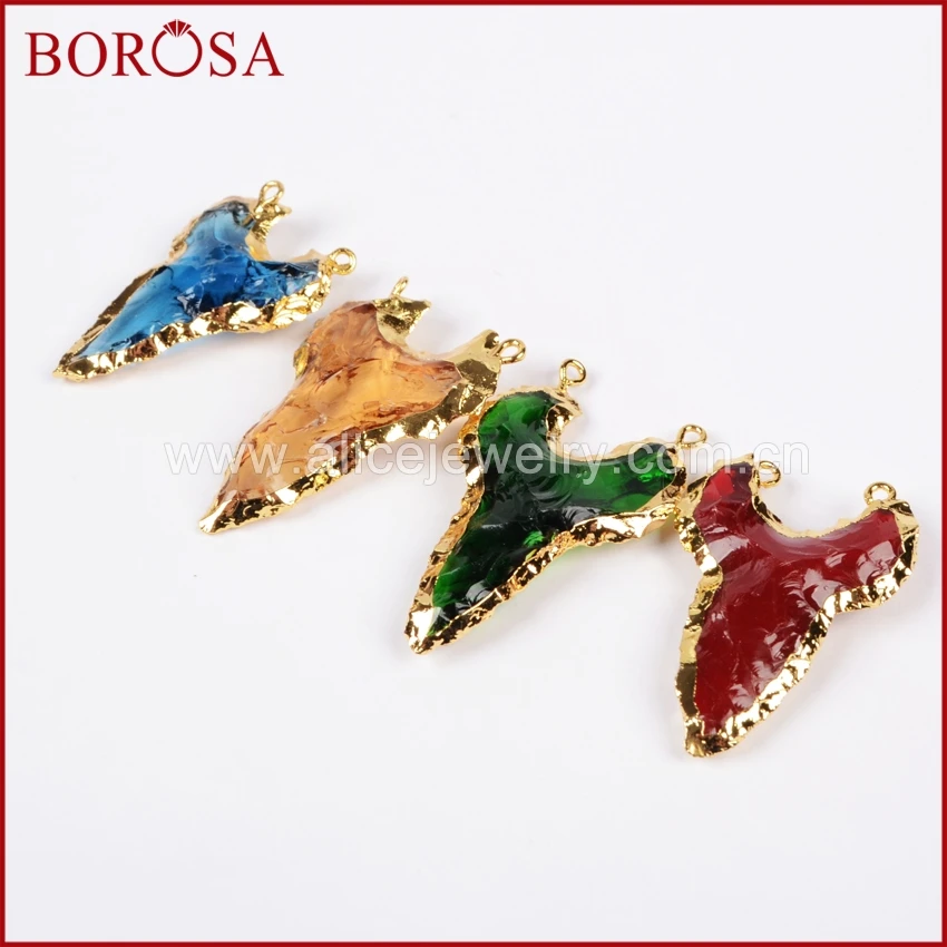 BOROSA Высокое качество 1 шт золотой цвет грубая Радуга стекло OX звуковой разъем