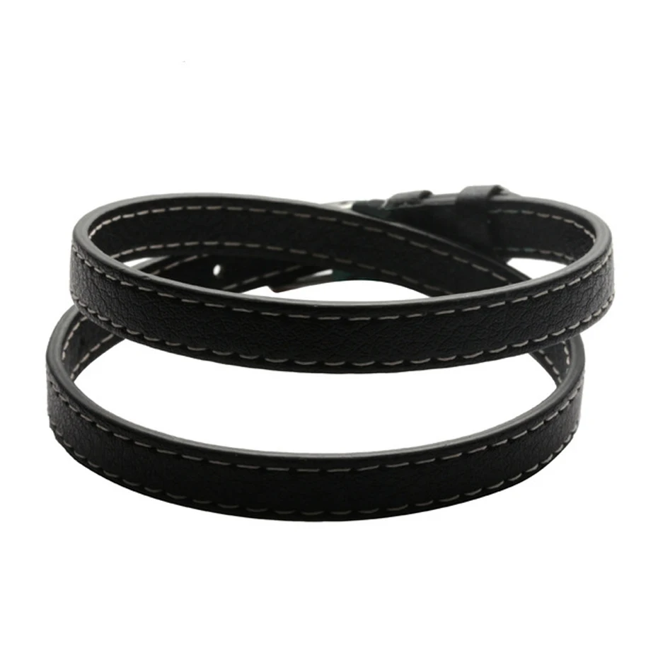 Кожаный браслет EVERLEAD OL с двойным ремнем для мужчин 14-16 дюймов из натуральной кожи