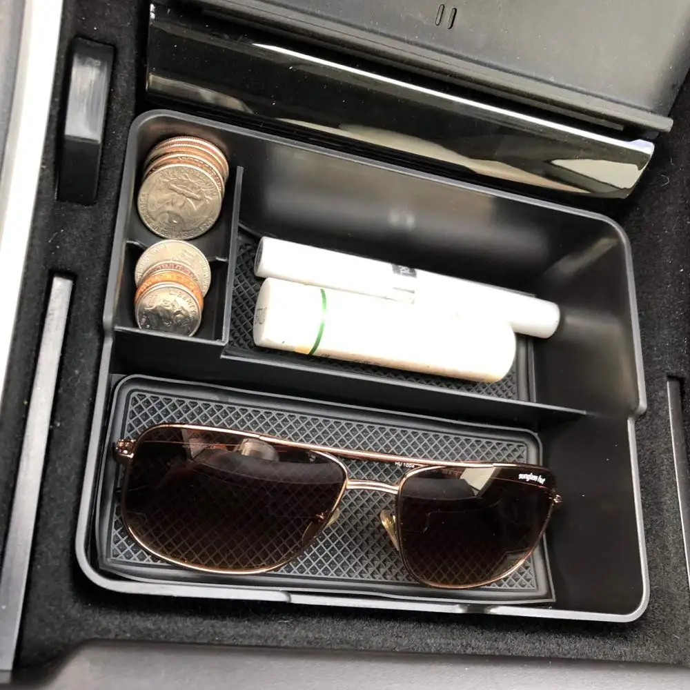 Органайзер для Tesla Model 3 2017 2018 2019 Центральная консоль подлокотник лоток стеклянный