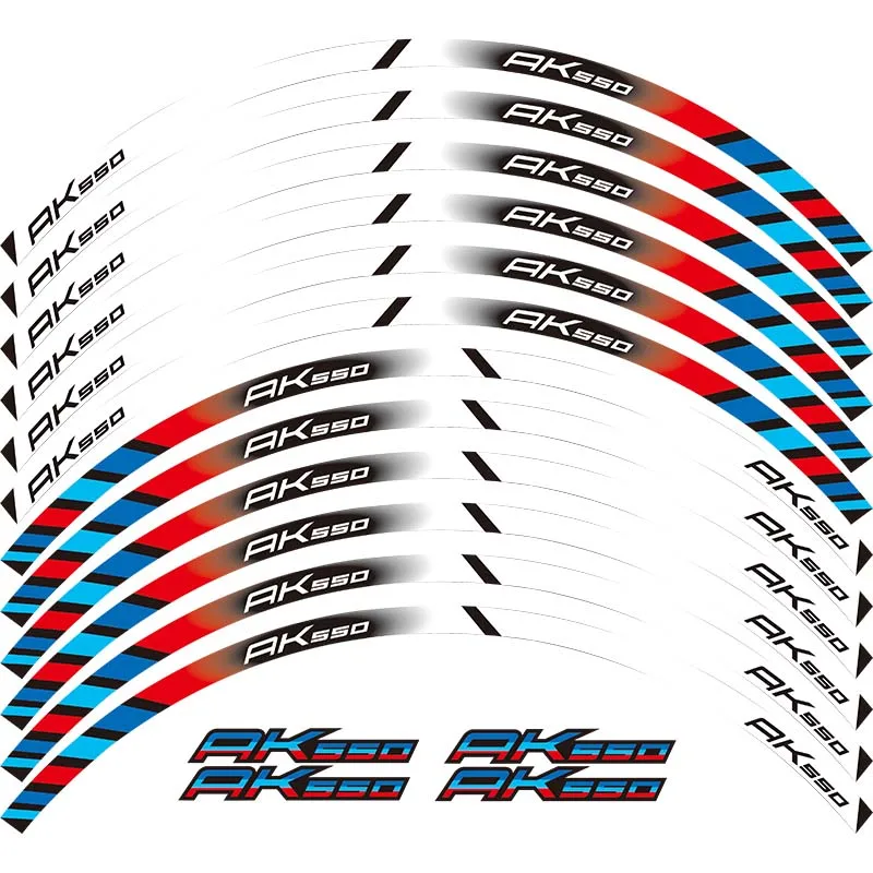 12 X Thick Edge Outer Rim Sticker Stripe Wheel Decals FIT KYMCO AK550 AK 550 | Автомобили и мотоциклы