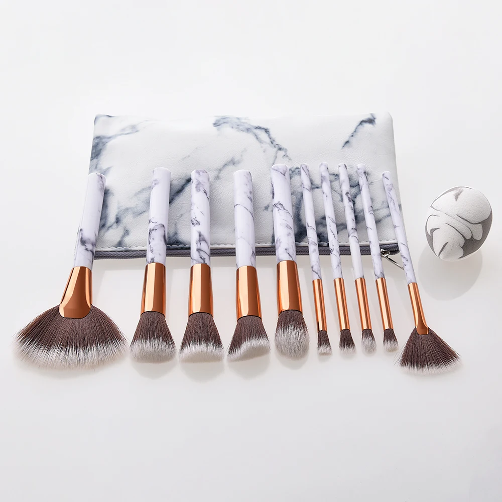 Best Selling 10pcs/1set Professional Brushes Set Foundation Powder Blush Brush Makeup With Bag | Красота и здоровье