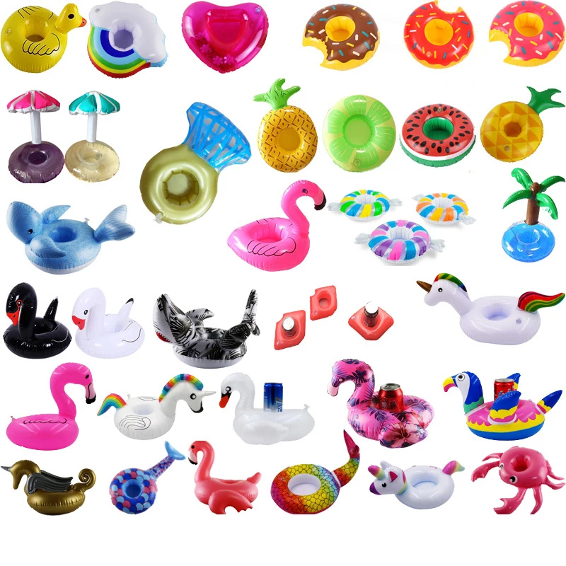 

Inflatable Cup Holder Unicorn Flamingo Drink holder Swimming Pool Float Bathing pool Toy Party Bar Beach Coasters drink float