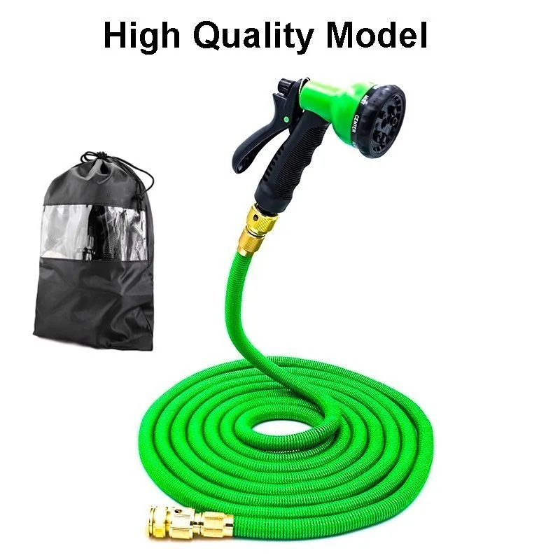 High-quality Green 25Ft-200Ft садовый шланг расширяемый волшебный гибкий шланг для воды шланг ЕС пластиковые шланги труба с распылителем для полива - Цвет: High-quality Green