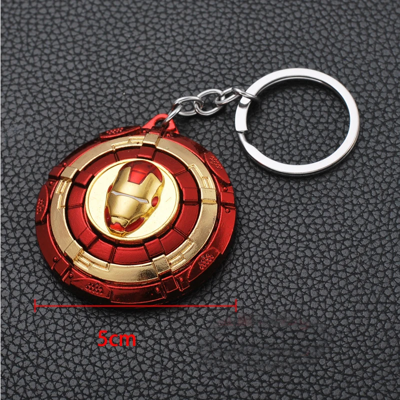Мстители Endgame брелок Капитан Америка Косплей Реквизит сплав Вращающийся брелок для ключей в стиле унисекс автомобильный брелок Железный человек аксессуары - Цвет: style 2