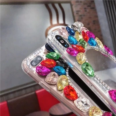 Мобильный телефон чехлы для iPhone 5S 6 7 8 Plus Модный Блестящий зеркальный Мягкий чехол