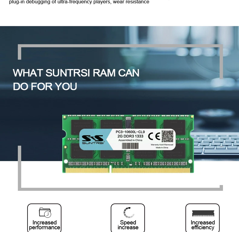 Suntrsi ddr3 2 Гб без ECC ram 1333 МГц или 1600 МГц оригинальная память для ноутбука