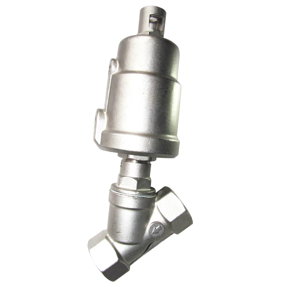 BSPT 1&quot normally closed complete stainless steel angle seat piston valve for air water steam | Обустройство дома