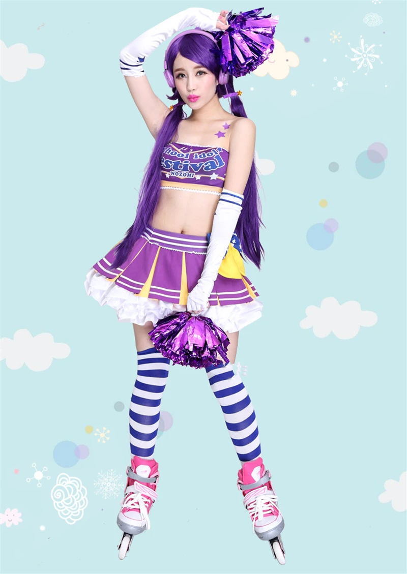Женский костюм для косплея Love Live Nozomi Tojo райский чирлидинга танцевальные платья