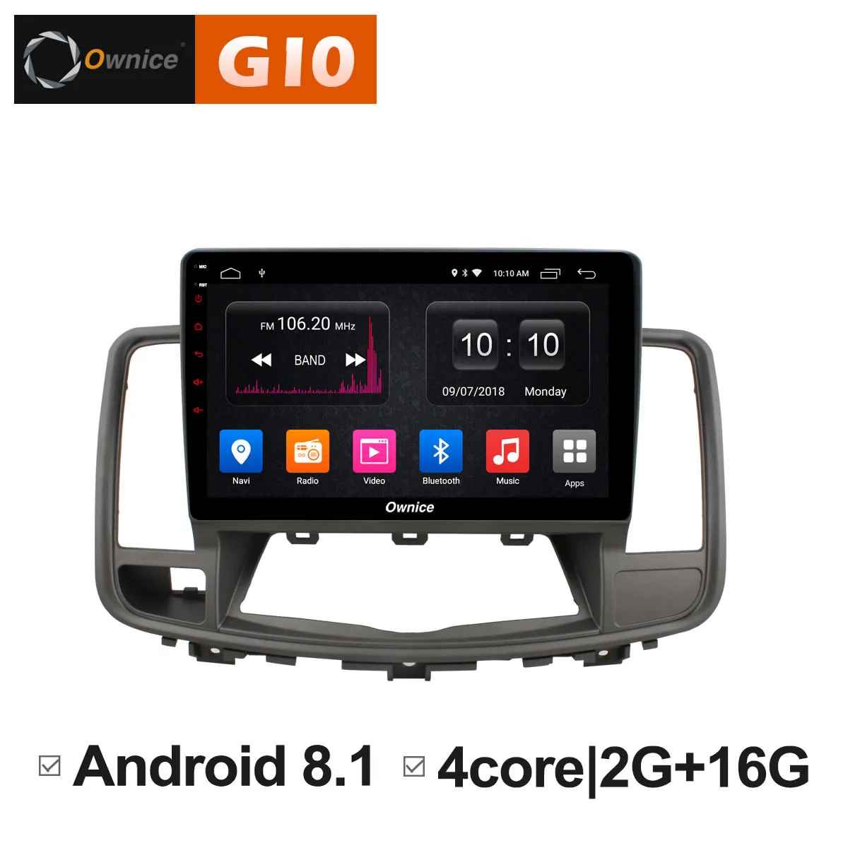 10 1 &quotOwnice C500 + G10 автомобиля Android 8 Octa Core DVD плеер для Nissan Teana 2008 2012 радио стерео gps Navi 4