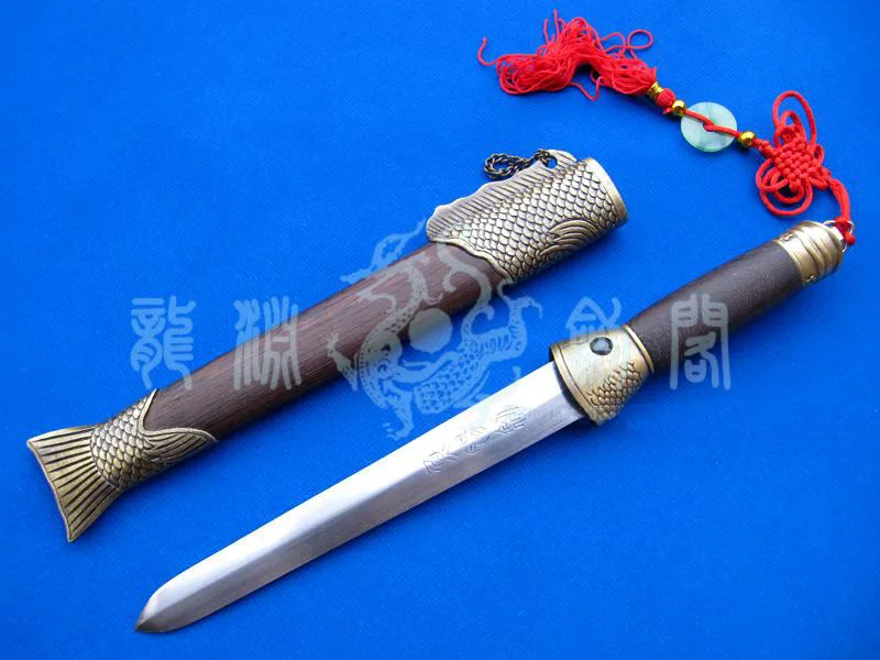 S4339 миниатюрный старинный рыбий хвост кишечный нож меч 15&quot | Игрушки и хобби