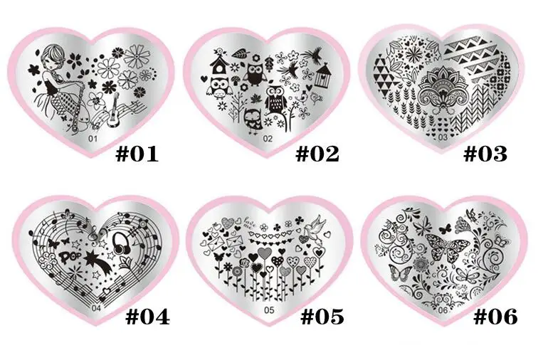 Штампованные пластины для ногтей 3d шаблоны дизайна трафареты маникюра | Красота