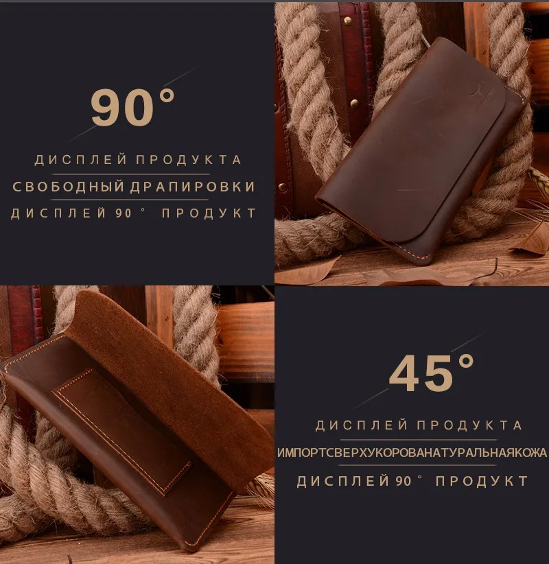 COWATHER высококачественного коровьего натуральной Crazy horse кожа мужчины кошельки длинный черный или кофе моды мужской кошелек 104