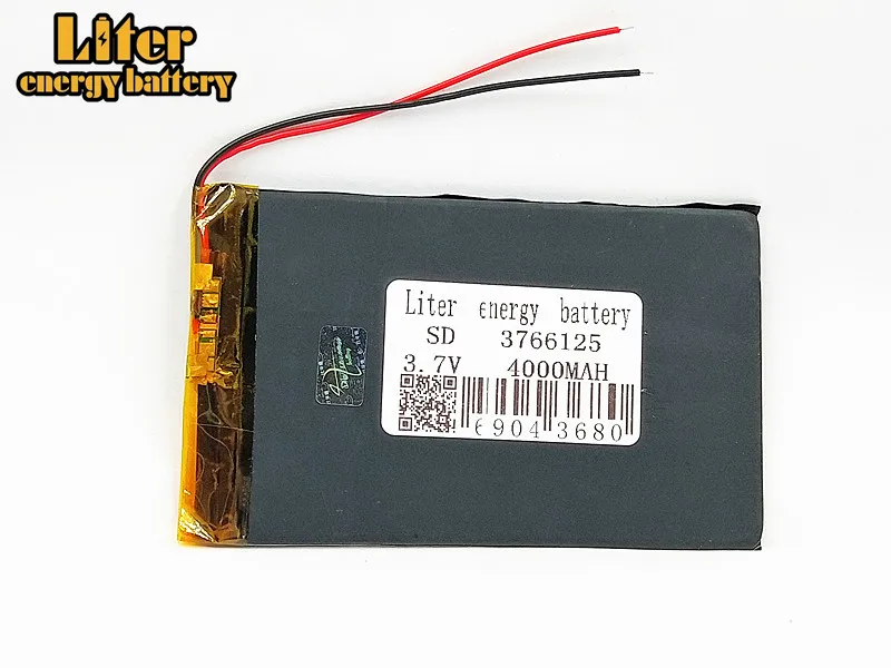 3565125 3766125 большая емкость 3 7 V полимерная литиевая батарея 4000 mAh литий ионная