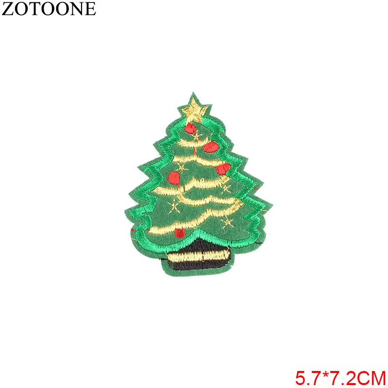 ZOTOONE милые рождественские железные нашивки для одежды DIY милый снеговик елки