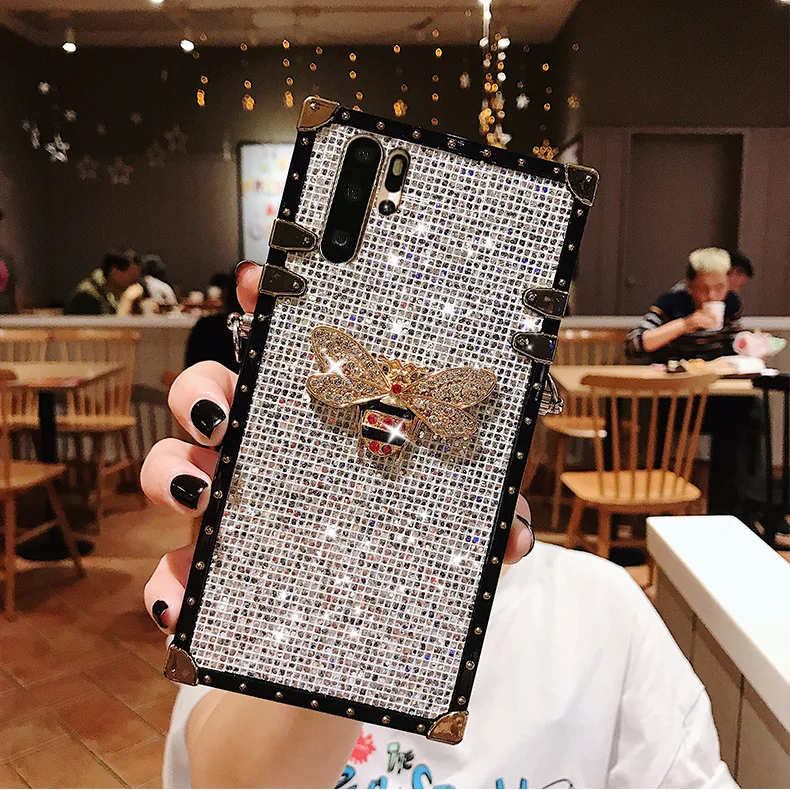 Блестящий чехол с ремнем через плечо для huawei P30 P20 Pro, роскошный блестящий Блестящий Алмазный чехол для телефона для huawei P30, чехол для девочек, Fundas