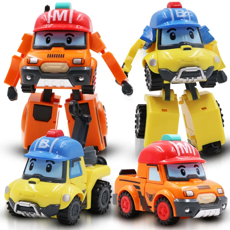 4 шт./6 шт. Robocar Корея Робот детские игрушки Аниме фигурки с рисунками героев из