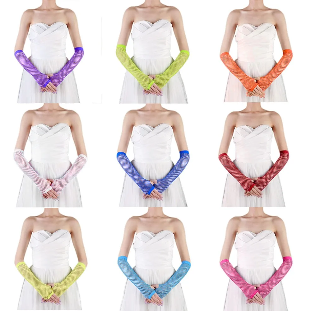 Модные перчатки без пальцев панк готика леди танцевальный костюм в стиле диско