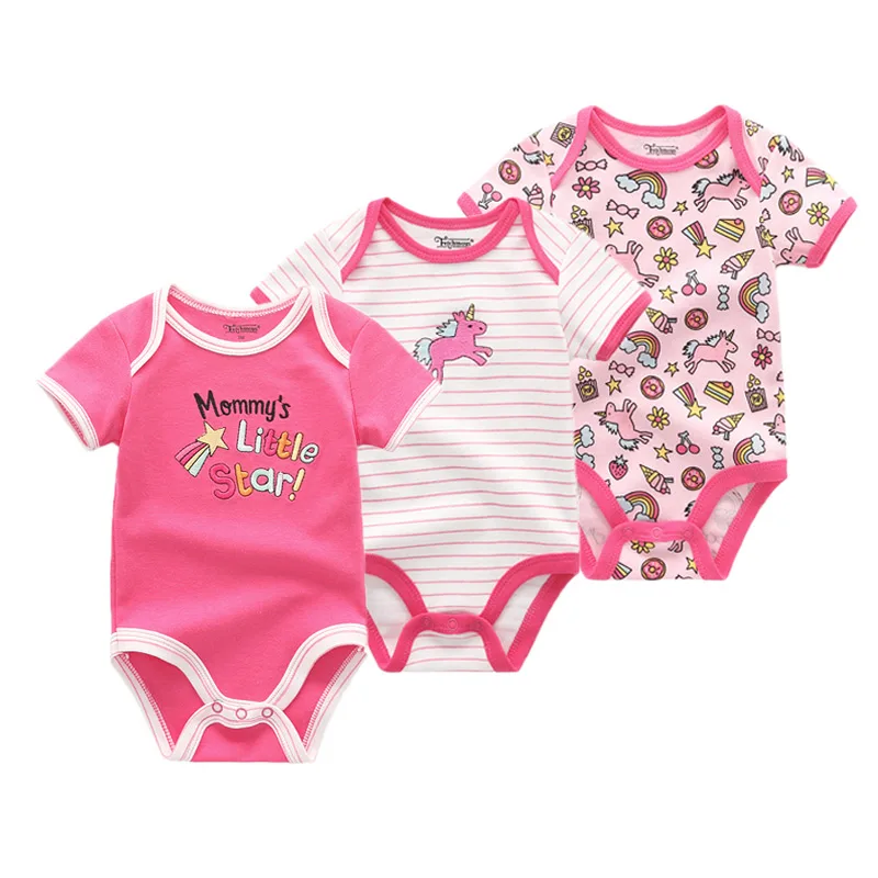 3 PCS/lot summer baby girl Baby romper Cotton jumpsuit set Boy Clothes | Детская одежда и обувь