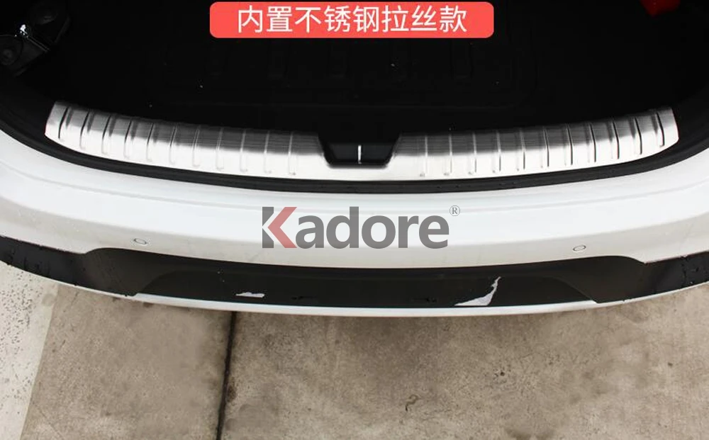 Для Kia Rio 4 X-line Sedan интерьерные аксессуары из нержавеющей стали внутренний Задний бампер протектор порога пластина автомобиля Наклейка