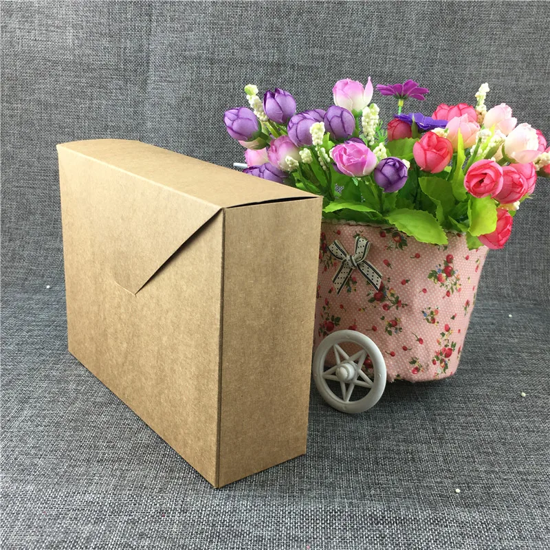 30 шт. натуральная твердая Коричневая Картонная коробка из крафт-бумаги для дня