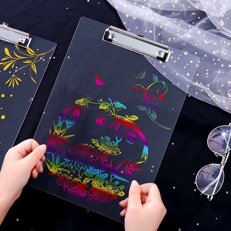 Coloffice A4 буфер обмена в китайском стиле бронзовая пластина зажим прозрачный