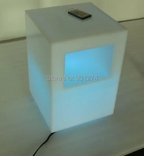 Туманная акриловая освещающая тумбочка, Lucite светодиодный столик для дивана