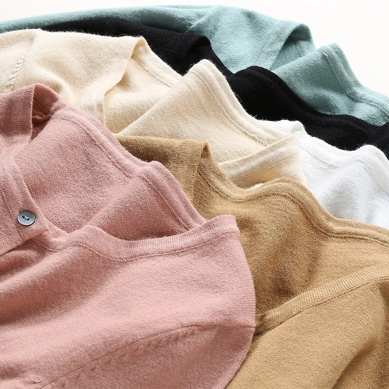 Новинка 2019 Ранняя весна кашемировый кардиган женский круглый вырез свободный