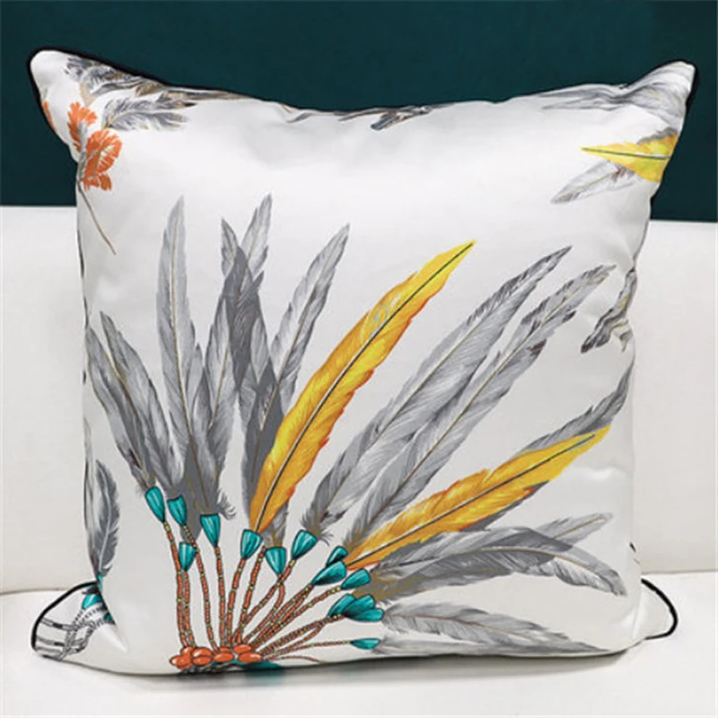 Роскошная Подушка наволочка с животными цветами Декоративные диванные подушки