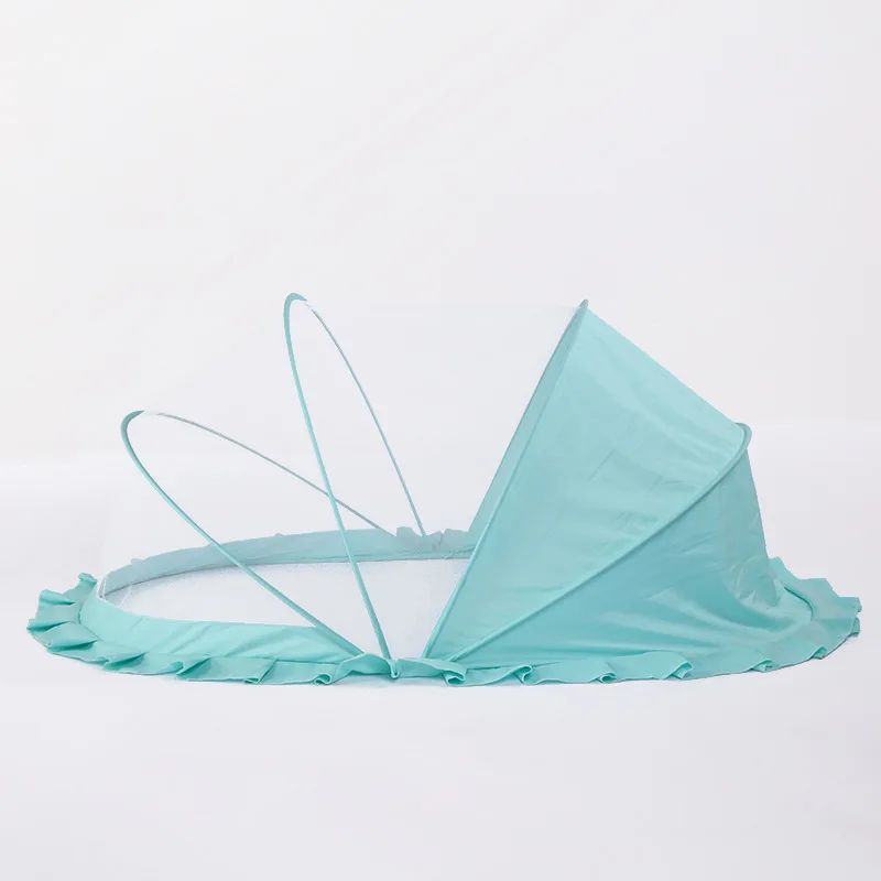 

Pink Blue Baby Bedding Crib Netting Folding Baby Mosquito Nets Mattress Pillow Three-piece Suit For 0-2 Years Old Children