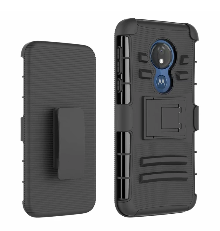 Для Motorola MOTO G7 power G7 power Американская версия Hybrid Heavy Duty 3 в 1 военный Камуфляжный Жесткий противоударный Чехол Зажим для ремня подставка чехол