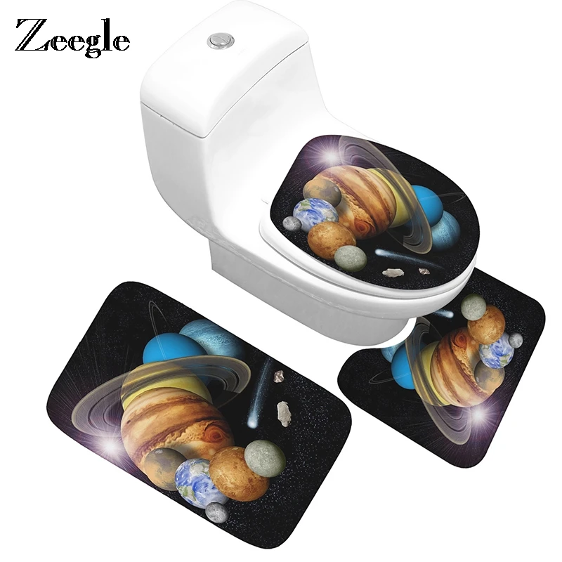 Zeegle 3 шт./компл. коврик для ванной комнаты музыкальный рисунок Впитывающий Коврик