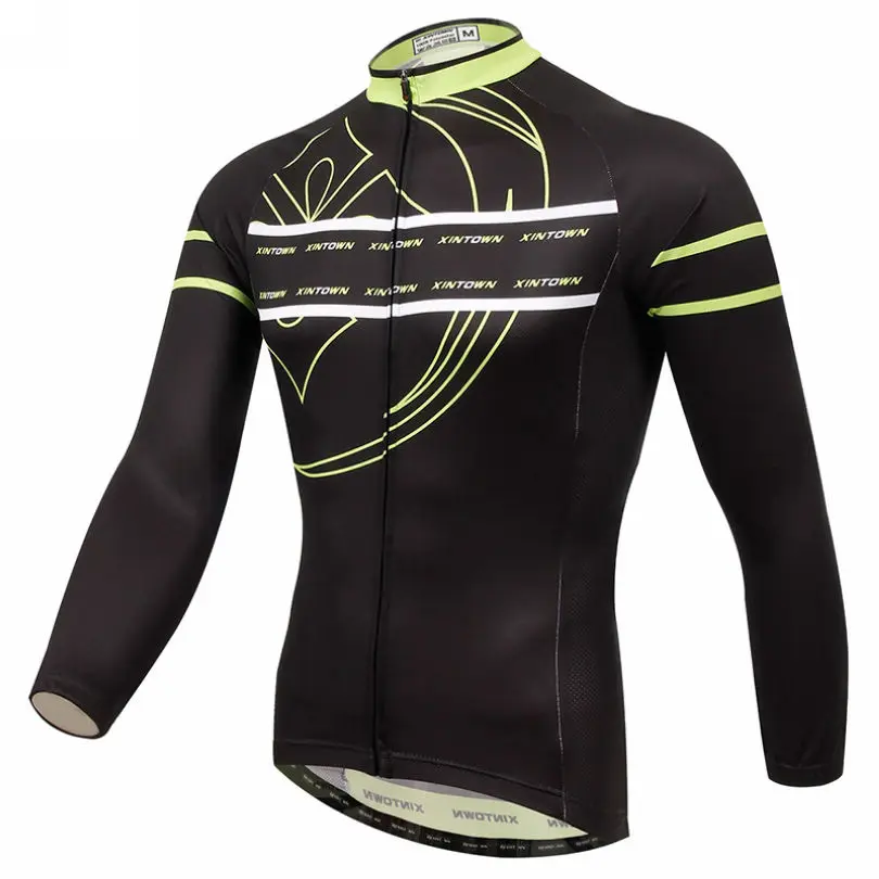 

XINTOWN Team Ropa Ciclismo Men's Sportswear Cycling Jersey Bike Bicycle Long Sleeve Cycling Clothing Top Size S-4XL