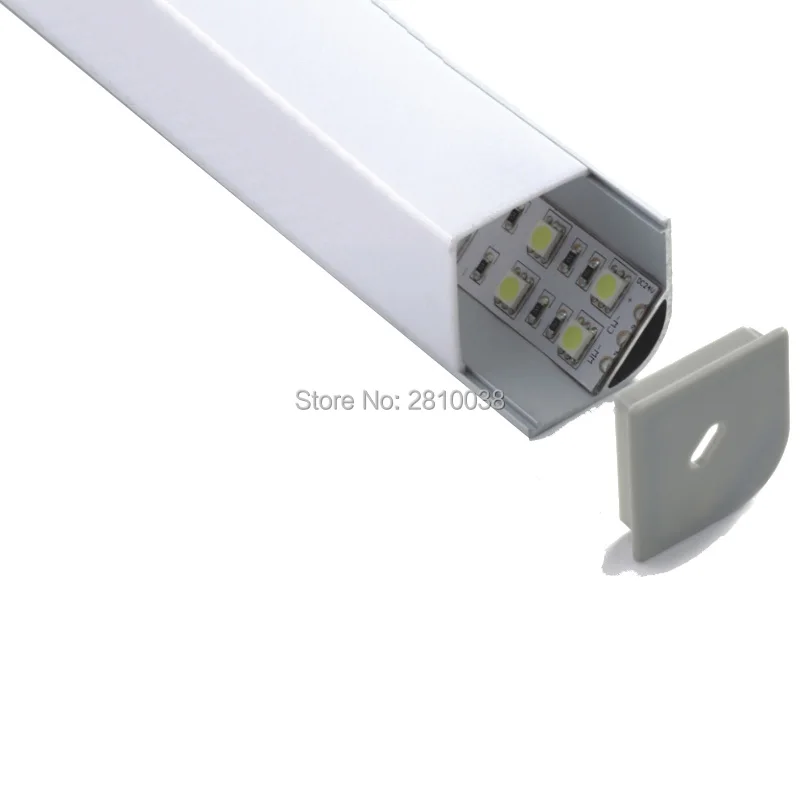 10 X 1M Sets/Lot Right angled aluminium led profile 90 degree corner led aluminum profile for led kitchen lights