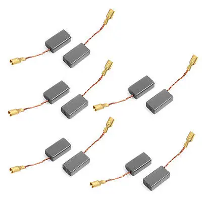 

10 Pcs 15mm x 8mm x 5mm 6-100 Carbon Brushes Black for Electric Drill Motor