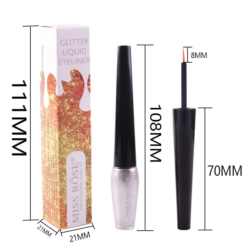 MISS ROSE 6 цветов долговечный алмазный высокий светильник подводка для глаз тени век