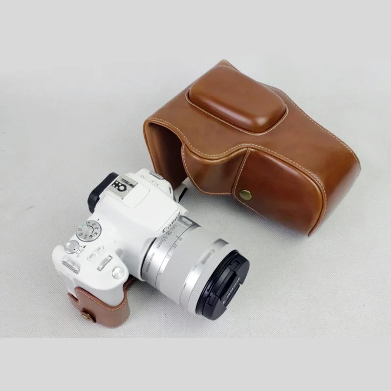 Портативный чехол из искусственной кожи для камеры Canon EOS 250D Rebel 3 KISS X10 DSLR со