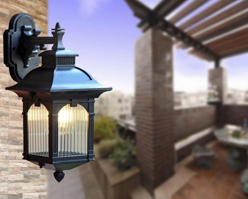 

LED water proof alluminum black color wall lamp for garden europea style good quality free shipping