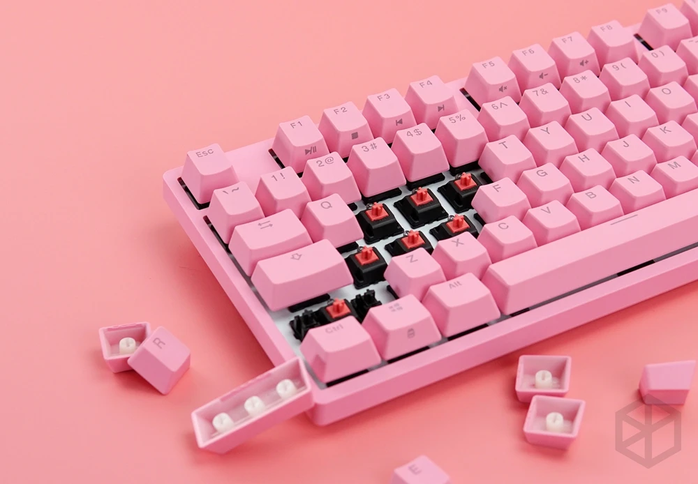 Durgod 87 милая розовая k320 механическая клавиатура с подсветкой Переключатели Cherry MX abs doubleshot keycaps коричневый синий красный переключатель