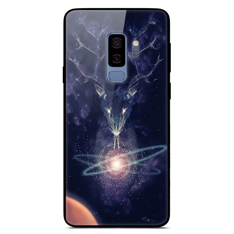 15 Чехол для samsung S9 блестящий чехол Стекло жесткая задняя крышка корпуса для samsung Galaxy S9 плюс чехол мягкий TPU бампер S9+ S9Plus Hoesjes - Цвет: 15