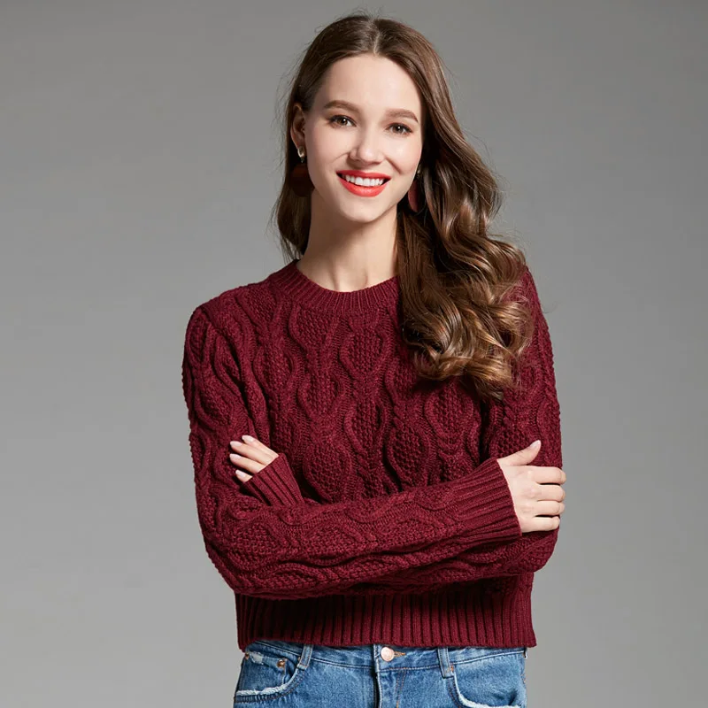2018 осень-зима Лидер продаж Повседневное Для женщин свитер трикотажные пуловеры