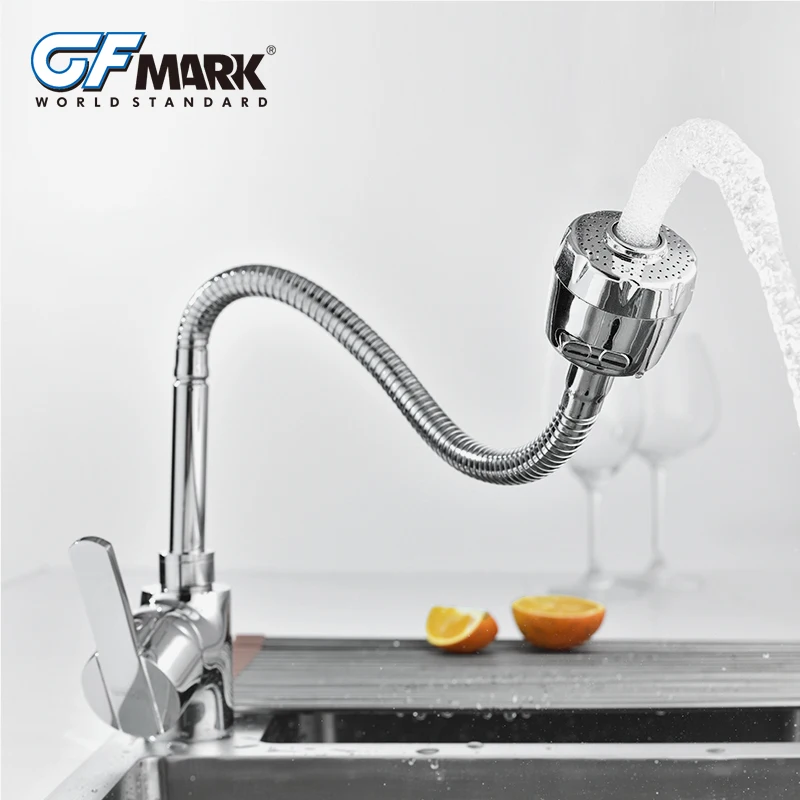 GFmark регулируемый кран для кухни 360 градусов вращающийся хромированный воды